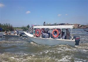 بالصور.."محلب والوزير" يتفقدان تطهير بحيرة المنزلة