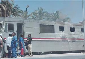 اشتعال النيران في جرار قطار بمحطة إدفو بأسوان
