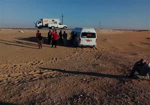 إصابة عدد من ملاحظي الثانوي في حادث مروري أثناء توجههم إلى المنيا