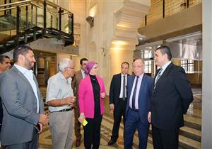  بالصور.. وزير الثقافة يتفقد أعمال تطوير دار الكتب