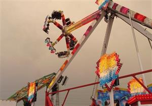 بالفيديو- مشهد مرعب للحظة سقوط شاب من عربة "ملاهي أوهايو" 