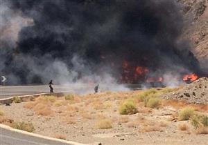 بالصور.. إخماد حريق في شاحنة سولار على طريق "إدفو - مرسى علم"