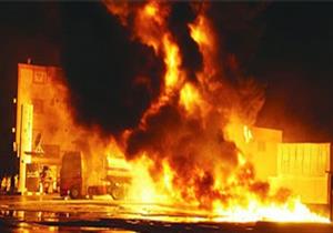 6 مصابين في حريق محطة بنزين بالغربية