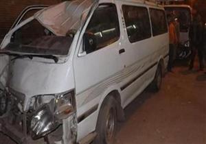 إصابة 14 شخصًا في انقلاب سيارة أجرة بكفر الشيخ