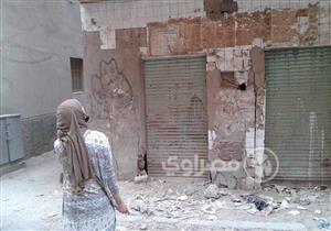 بالصور.. حي المعصرة يعلن إخلاء عقارين مائلين وتشكيل لجان للمعاينة