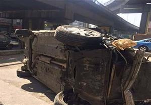 إصابة 3 أشخاص في سقوط سيارة من أعلى محور 26 يوليو