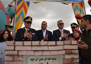 بالصور.. وضع حجر أساس 3 أقسام شرطة جديدة في السويس