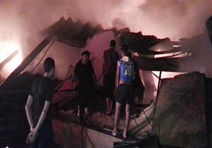 مستشفى شبين الكوم التعليمي تستقبل 8 مصابين في حريق مخزن الكاوتش