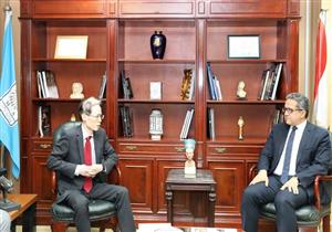 وزير الآثار يلتقي السفير الياباني بالقاهرة بعد توليه مهام منصبه