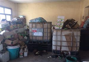 بالصور- ضبط مصنعين أسمدة ومخصبات زراعية بدون ترخيص بالمنوفية 