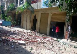 بالصور- انهيار 4 شرفات بعقار في الإسكندرية