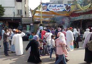 بالصور- توافد المحتفلين على مولد الدسوقي في كفرالشيخ