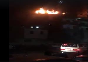 بالفيديو والصور.. لحظة تصاعد ألسنة النيران من كنيسة العذراء بعين شمس