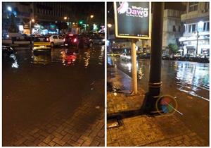 بالصور.. شوارع الإسكندرية تغرق في مياه الأمطار