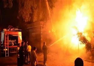 حريق في مصنع أثاث بمنطقة طامية بالفيوم