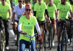  وزيرة البيئة تقود سباقًا للدراجات بشرم الشيخ