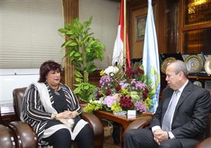   ​إيناس عبدالدايم تبحث تطوير قصور الثقافة بمحافظة كفر الشيخ