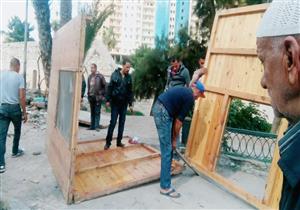 بنيت في عهد محمد علي.. إزالة التعديات من "طابية النحاسين" بالإسكندرية