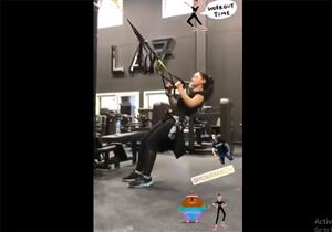 بالفيديو| رشا مهدي من داخل الجيم:"يالا بينا نحرق الجريمة"