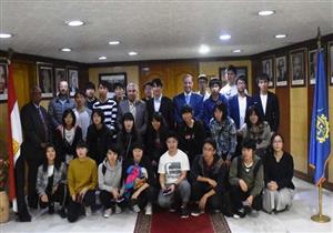 بالصور.. محافظ أسوان يستقبل وفد طلابي ياباني لتوطيد العلاقات المصرية اليابانية