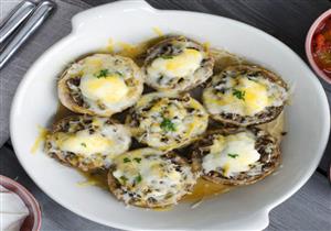 حضري وصفة المشروم المحشو باللحم المفروم