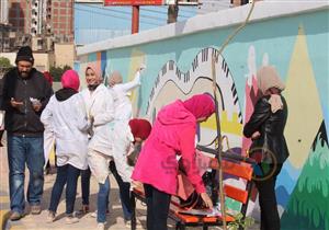 تاريخ بالألوان.. متطوعون يوثقون ثقافات دسوق في كفر الشيخ بجداريات