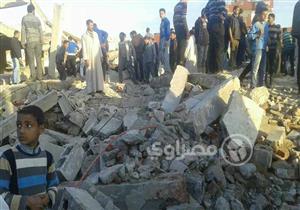 بالصور.. إصابة 8 أطفال في انهيار مبنى الجمعية الزراعية في الإسكندرية