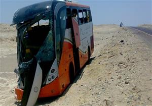 النيابة تعاين موقع حادث أتوبيس الإسكندرية