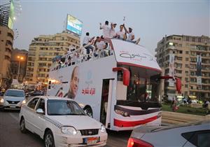 "يلا سيسي" تطلق أتوبيس مكشوف لدعم المشاركة بالانتخابات - صور