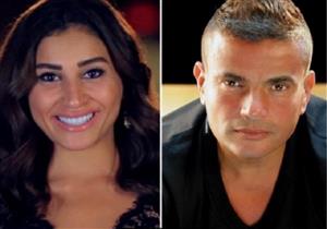 عمرو دياب يزور دينا الشربيني في كواليس مسلسلها الجديد