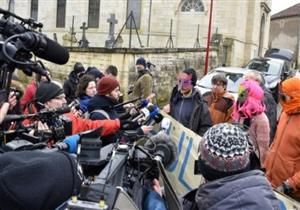 تظاهرة لمعارضي مشروع اقامة مطمر للنفايات النووية في شمال شرق فرنسا