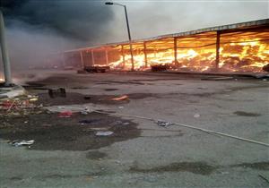 حريق بسوق العبور.. والحماية المدنية تدفع بـ14 سيارة وخزانات مياه (صور)