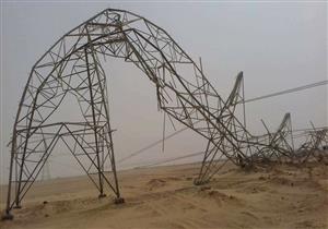​تركيب 3 أبراج الضغط العالي سقطت نتيجة العاصفة الترابية بتوشكى 