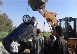 3 مصابين في انقلاب سيارة بمصرف في الدقهلية