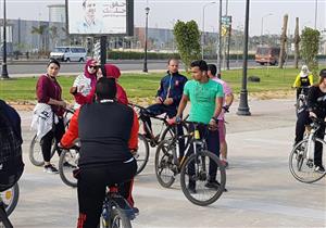 بالصور.. افتتاح مسار الدراجات بـ 6 أكتوبر