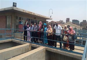 بالصور.. وفد أفريقي يزور محطة مياه روض الفرج