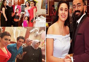 بالصور .. ميريهان حسين تهنيء شقيقتها علي الخطوبة 