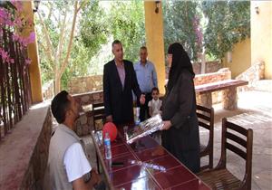 رئيس مدينة أبورديس يتفقد الحالة الأمنية لدير السبع بنات بقرية فيران