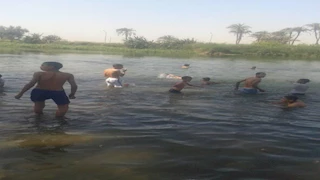 غرق شاب أثناء الاستحمام بترعة الخندق فى البحيرة 