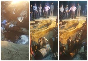 إصلاح عطل انقطاع مياه الشرب في الخانكة