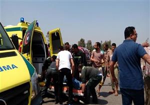 مصرع سيدة وشقيقتها وإصابة نجليها إثر تصادم سيارة بونش إنقاذ بصحراوي البحيرة