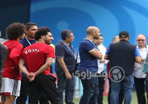 أبو هشيمة في مران المنتخب قبل مواجهة روسيا