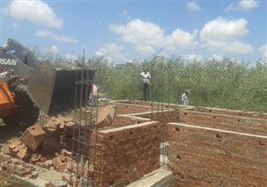 إزالة حالتي تعد على أراض زراعية في قرى دمياط "صور"