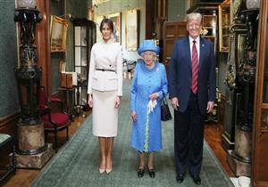 الملكة إليزابيث تستقبل ترامب وميلانيا بقصر ويندسور (صور)