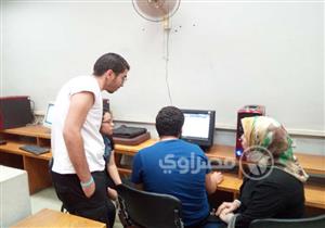 تنسيق الجامعات.. توافد طلاب المرحلة الأولى على معامل عين شمس -صور وفيديو