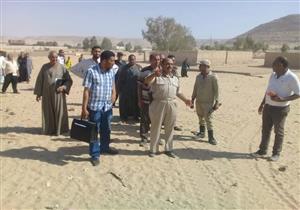بالصور- إزالة تعديات على 34 فدانًا ملك هيئة الآثار بعرابة أبيدوس في سوهاج
