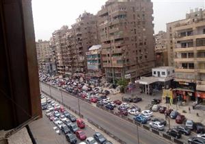 كثافات مرورية بشارع مصطفى النحاس بسبب وقوع حادث تصادم