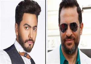 بالفيديو- تامر حسني وماجد المصري يقفزان من الدور الرابع بسبب "البدلة"