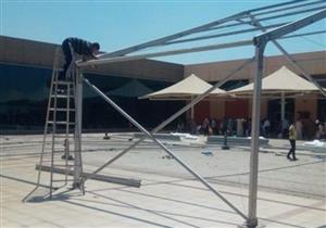 "ميناء القاهرة" ينتهى من إنشاء خيمة مكيفة لأسر الحجاج