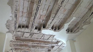 مصابان في انهيار سقف غرفة خلف قسم مصر القديمة